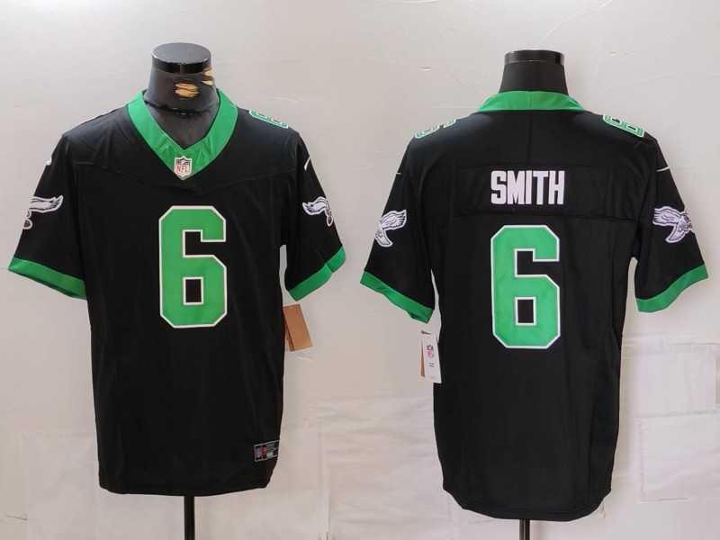 Mens Philadelphia Eagles #6 DeVonta Smith Limited Black Alternate FUSE Vapor Jersey